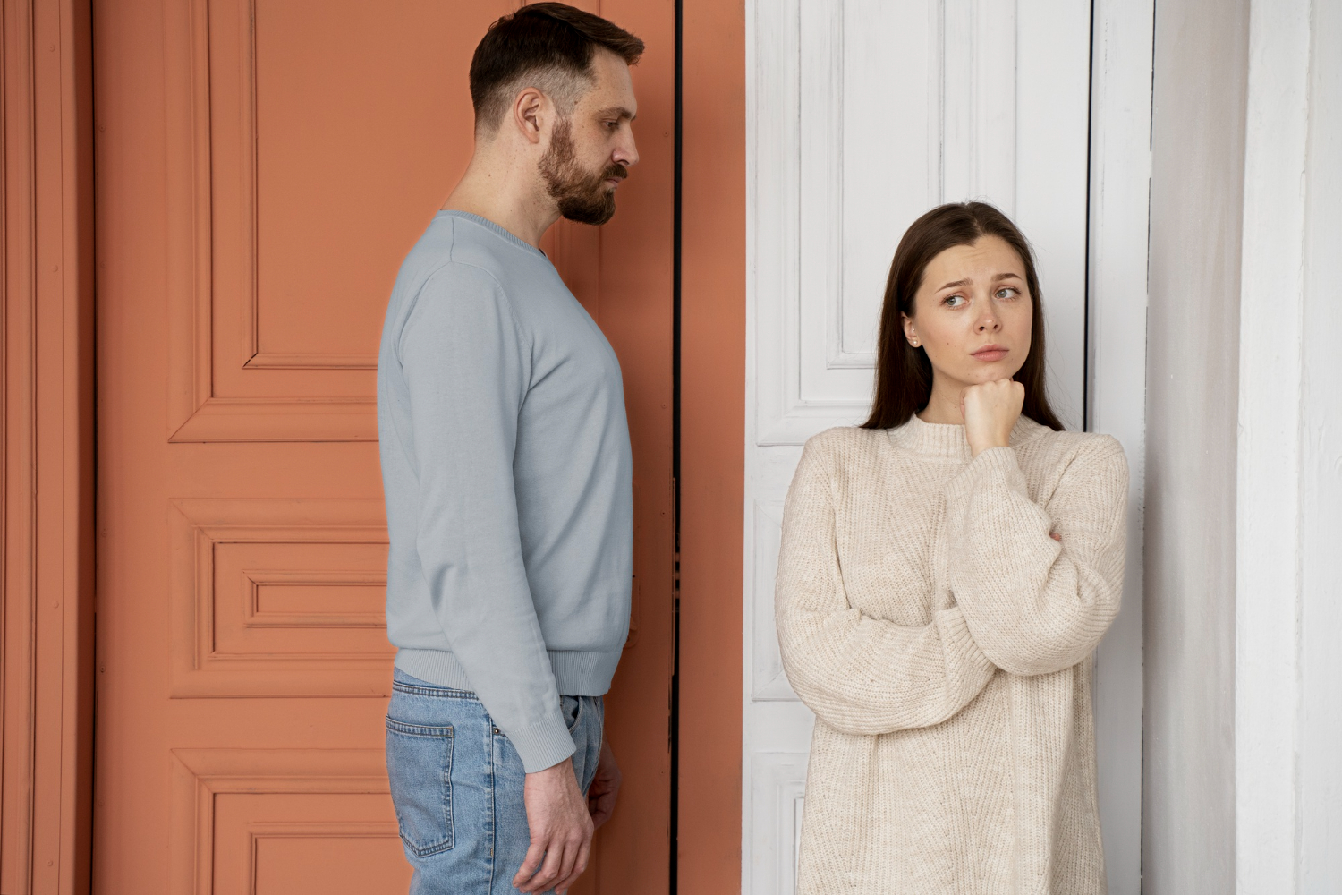 when a man feels invisible at home the pain of not being his familys hero dr krishna athal woman and man standing apart deep in thought indoors dr krishna athal