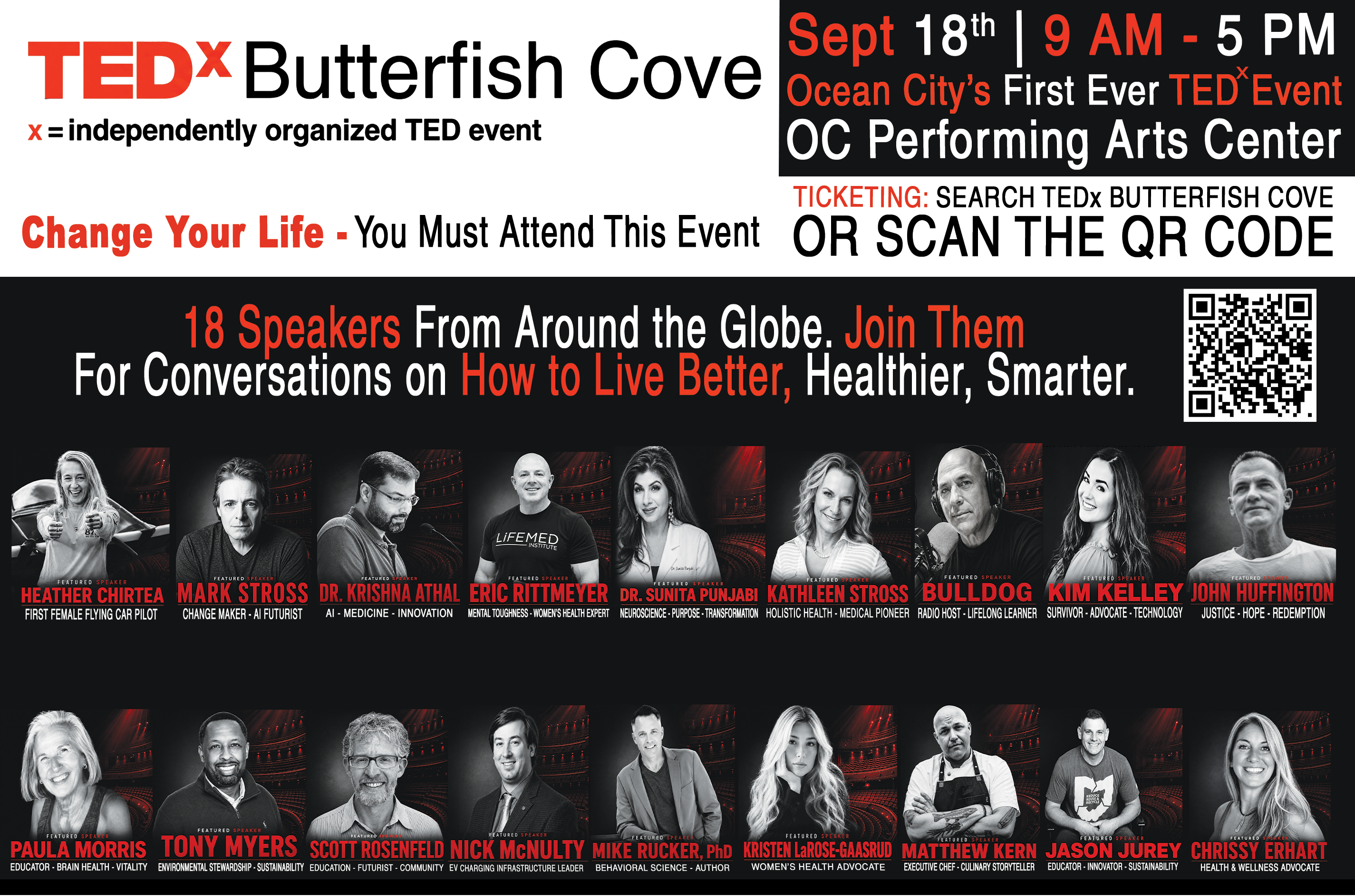 Tedx speakers announced for tedxbutterfish cove 2026 ocean citys first tedx event including dr krishna athal
